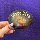 Disco Diva Retro Vinyl Die Cut Sticker