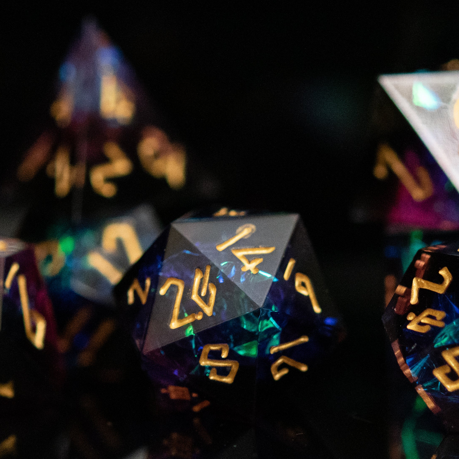 Disenchanted Sharp-Edged Resin Dice Set