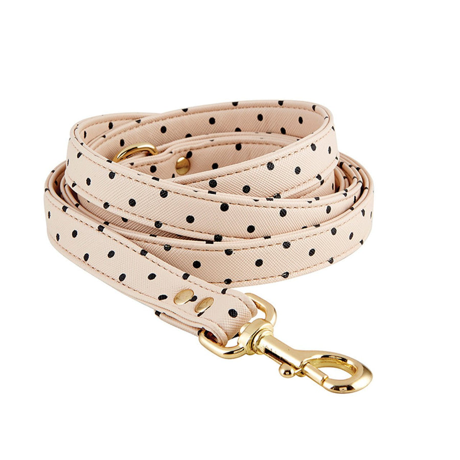 Dog Leash in Blush Pink Polka Dot | 72