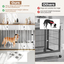 Dog Crate Furniture Indoor Modern Dog Kennel with Divider 3 Drawers and Pull-out Feeder