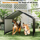 Dog Shade Shelter with Waterproof Roof for Large Medium Small Breeds-Black
