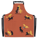 Dogs. Here To Remind You That Everything Is Exciting Funny Cooking and BBQ Apron Unisex 2 Pockets Adjustable Strap 100% Cotton | BlueQ at GetBullish