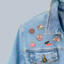 I Hope Your Birthday Is Lit Cake Enamel Pin on Gift Card
