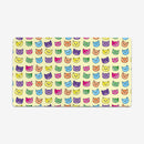 Rainbow Cat Faces Playmat