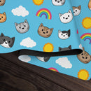 Sunshine Rainbow Cat Heads Playmat