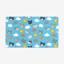 Sunshine Rainbow Cat Heads Playmat
