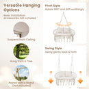 Double Swing Chair with Cushions Macrame Hanging Hammock Chair for Indoor and Outdoor Use