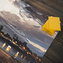 Night Scene Near The River Playmat