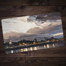 Night Scene Near The River Playmat