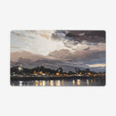 Night Scene Near The River Playmat