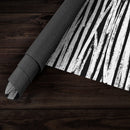 White Grunge Lines On Black Playmat