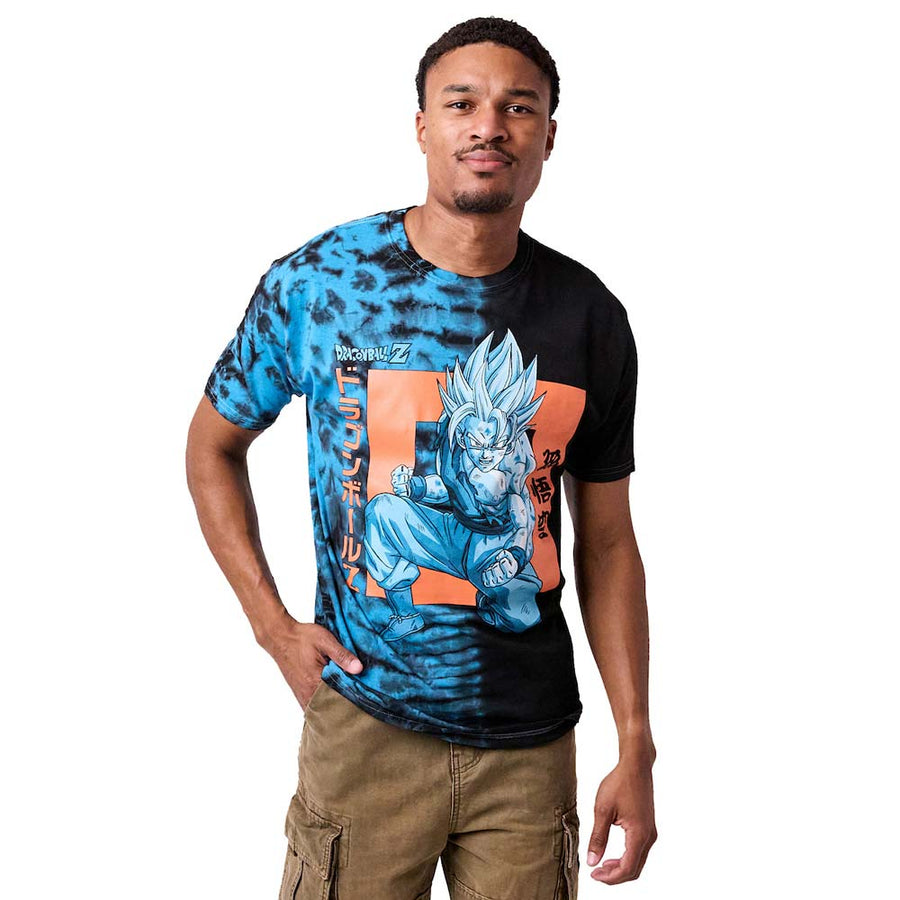 Dragon Ball Z Goku Kanji Adult Blue-Green Short Sleeve T-Shirt