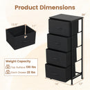 4-Drawer Fabric Dresser with Metal Frame
