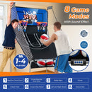 Dual Shot Basketball Arcade Game with 8 Game Modes and 4 Balls