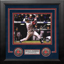 Dustin Pedroia 2007 World Series Action Boston Red Sox Autographed 8" x 10" Framed Baseball Photo