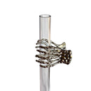 Skeleton Hand Straw Charm - Metal