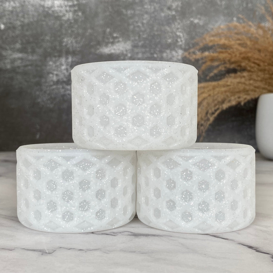 WAFFLE Silver Glitter Tumbler Boot -fits 20-40oz NEW!