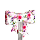 Rosy Floral 3D Bow Straw Topper *Hydroprinted*