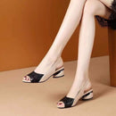 Women Mid Heels Sandals Chunky Fashion Casual Shoes Women Summer Walking Shoes