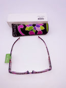 Vera Bradley Jennifer Eyeglasses + 1.00 With Power Purple Punch
