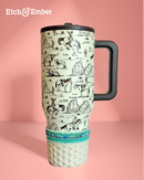 Turquoise Trails Tumbler Bracelet Stack