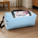 Personalized Kawaii Bunny Cat Duffel Bag with Custom Name – Pastel Travel, Gym & Weekend Bag