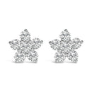 10K White Gold 1/2 Cttw Lab Grown Diamond Star Stud Earrings
