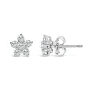 10K White Gold 1/2 Cttw Lab Grown Diamond Star Stud Earrings