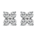 10K White Gold 1/2 Cttw Lab Grown Diamond Snowflake Stud Earrings