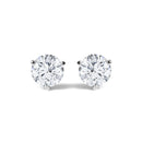14K White Gold 1.00 Cttw Lab Grown Diamond Martini Set Round Solitaire Stud Earrings