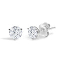 14K White Gold 1.00 Cttw Lab Grown Diamond Martini Set Round Solitaire Stud Earrings