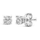 14K White Gold 1/2 Cttw Lab Grown Diamond Solitaire Stud Earrings