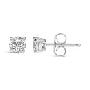 14K White Gold 1/2 Cttw Lab Grown Diamond Solitaire Stud Earrings