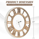 16-20 Inch Silent Wall Clock with Roman Numerals