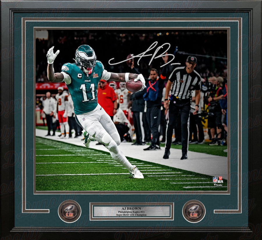 AJ Brown Super Bowl LIX Action Philadelphia Eagles Autographed 16