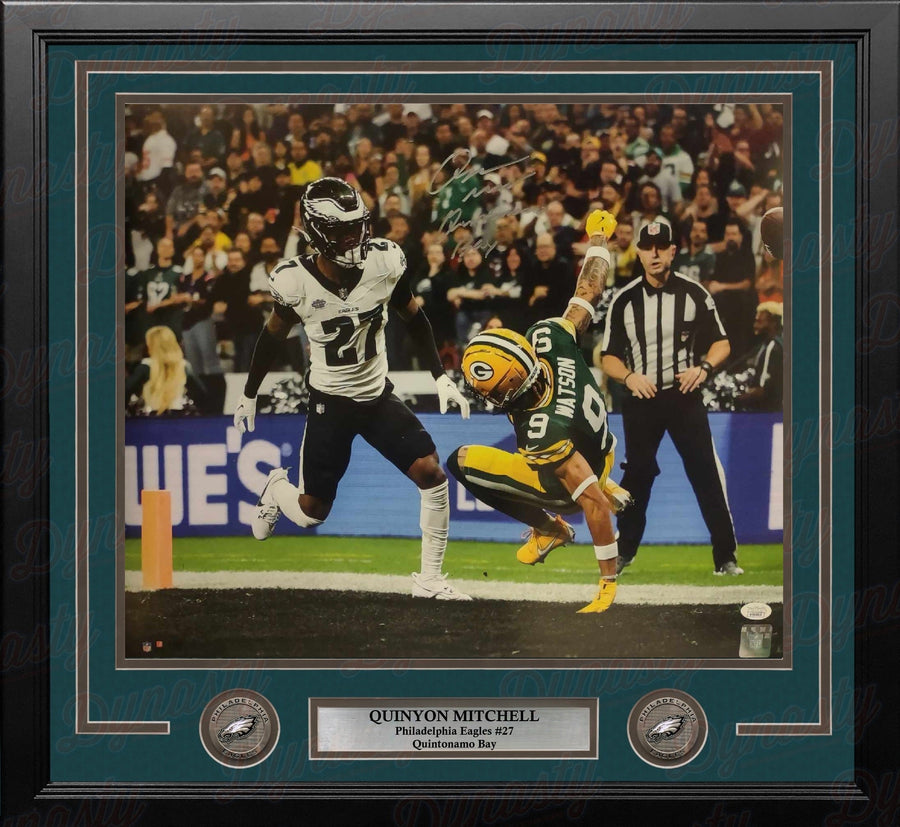 Quinyon Mitchell in Action Philadelphia Eagles Autographed 16