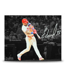 Edmundo Sosa Swing Autographed Philadelphia Phillies 8" x 10" Blackout Baseball Photo