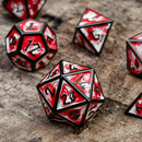 Elder Runes Blood Chalice Metal Dice Set