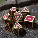 Elder Runes Crimson Blood And Gold Metal Dice Set
