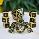 Elder Runes Gold And Shadow Metal Dice Set