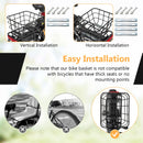 Electric Bike Rear Basket Heavy Duty Metal Rear Bike Basket