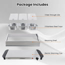 Electric Buffet Server Food Warmer with 3 Removable Trays