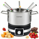 Electric Fondue Pot Set with 6 Forks - 2.6 Quart Capacity