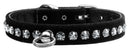 Dog, Puppy and Pet Collar, "Black Velvet Crystal Elite"