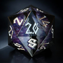 Enchanted Dragon (Black/Silver) Liquid Core 30mm D20