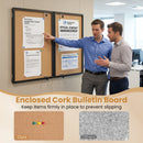 Enclosed Bulletin Board 47.5" x 35.5" with Aluminum Frame