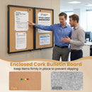 Enclosed Bulletin Board 47.5" x 35.5" with Aluminum Frame
