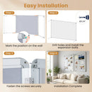 Lockable Cork Bulletin Board 47.5" x 35.5" Aluminum Frame