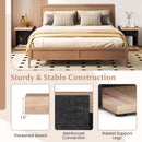 End Table 2-Tier Sofa Side Table with Open Storage Shelf-Oak