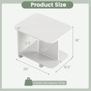 End Table 2-Tier Sofa Side Table with Storage Shelf for Small Space